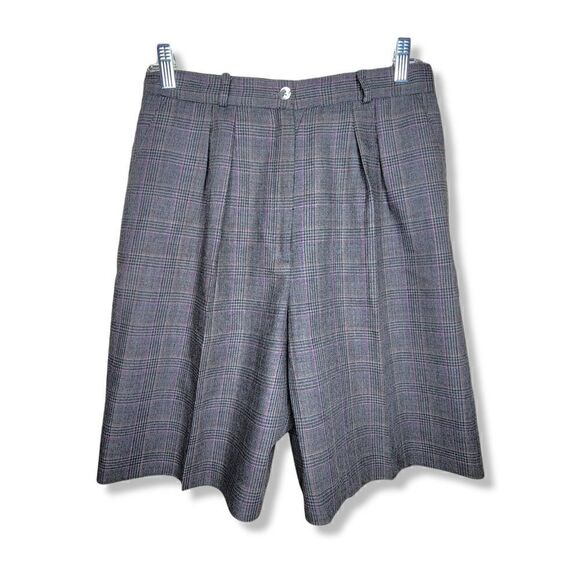 Liz Claiborne Petite Collection Wool Bermuda Shorts Grey Size 10 Petite - Picture 14 of 14